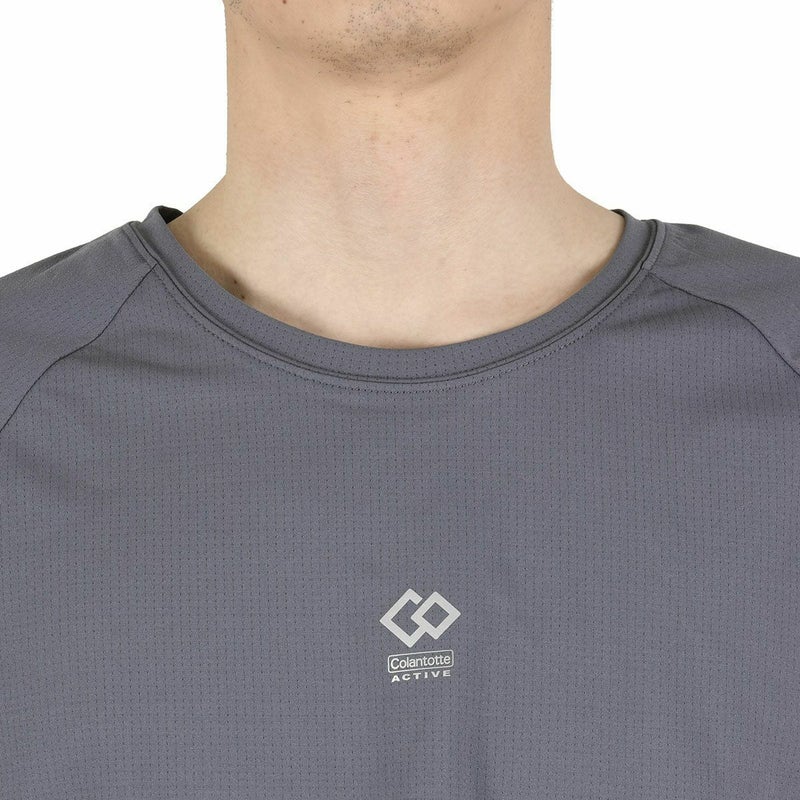 Colantotte(コラントッテ)：ACTIVE上下セット ルームウェア 無地 ワンポイント 上下セット ラグラン半袖 ハーフパンツ ストレッチメッシュ ウエストシャーリング(調節ひも有)(HRT-6001)