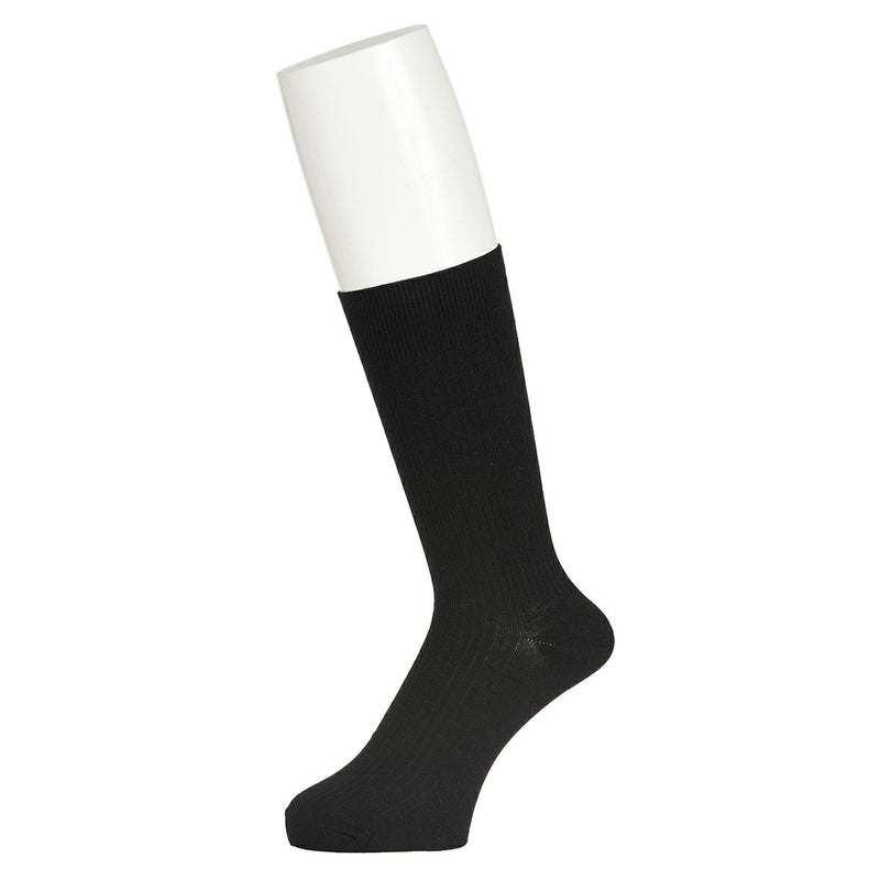 fukuske5足組 靴下 無地 リブ クルー丈 日本製(155N58A7)