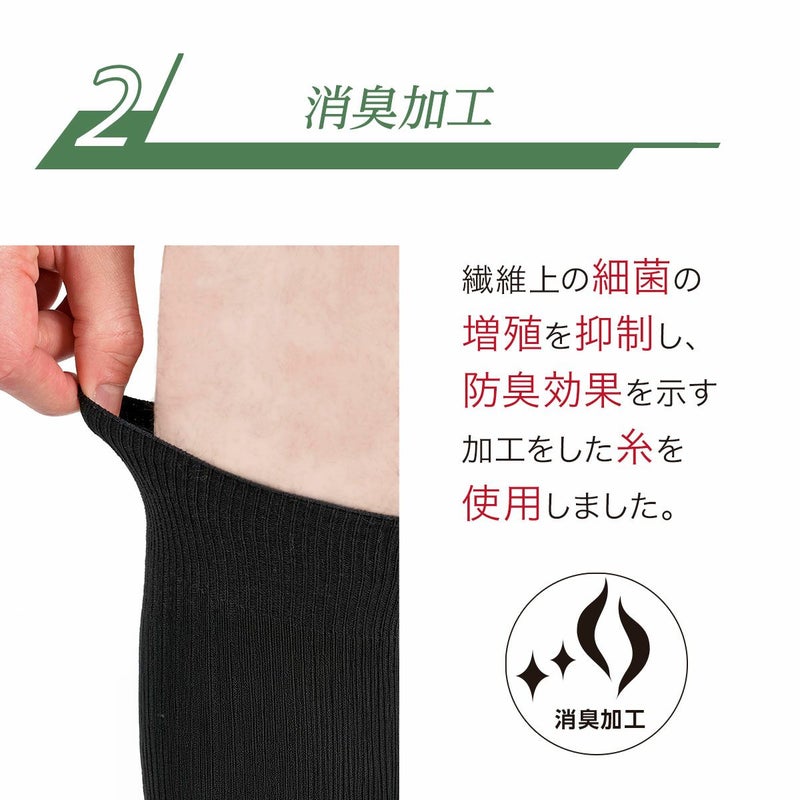 fukuske5足組靴下無地クルー丈5本指つま先かかと補強(155N58A9)