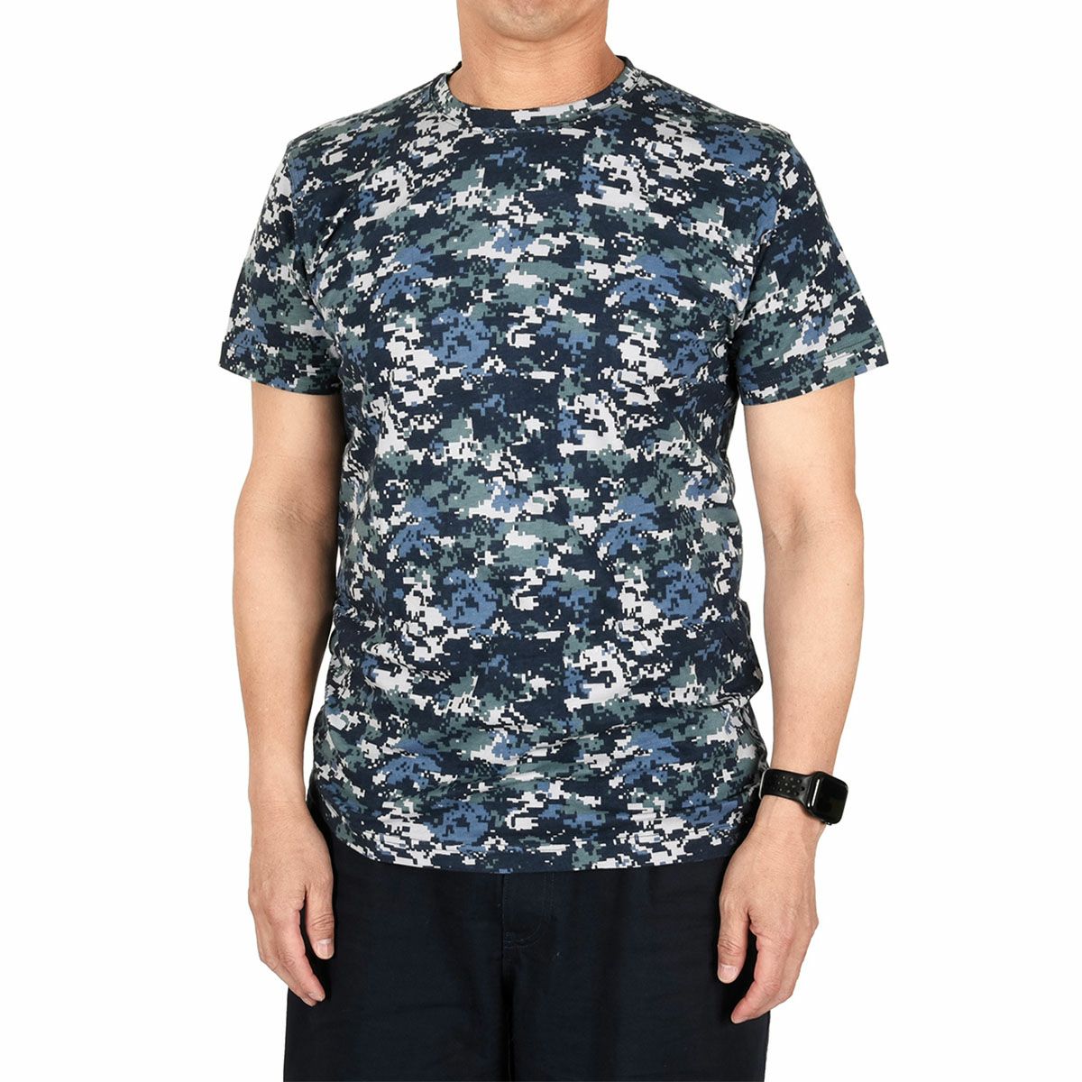 fukuske】 Tシャツ デジタルカモフラージュ柄 半袖 吸湿性(K250001C