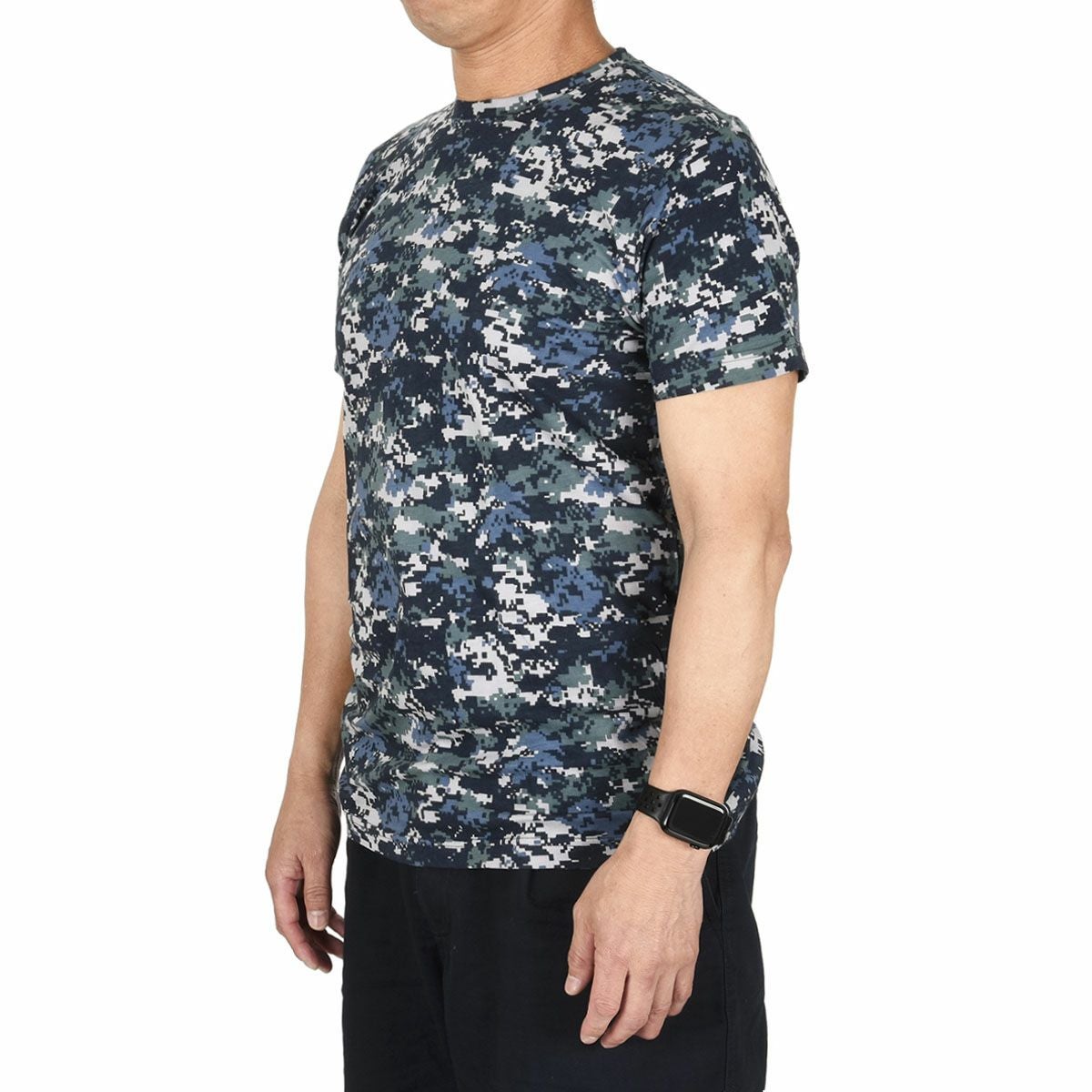 fukuske】 Tシャツ デジタルカモフラージュ柄 半袖 吸湿性(K250001C