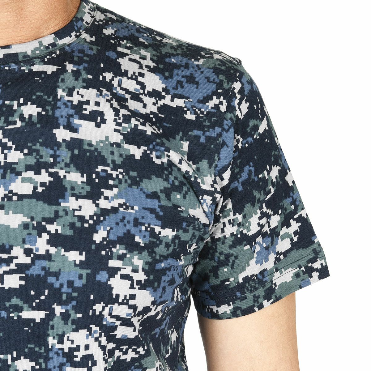 fukuske】 Tシャツ デジタルカモフラージュ柄 半袖 吸湿性(K250001C