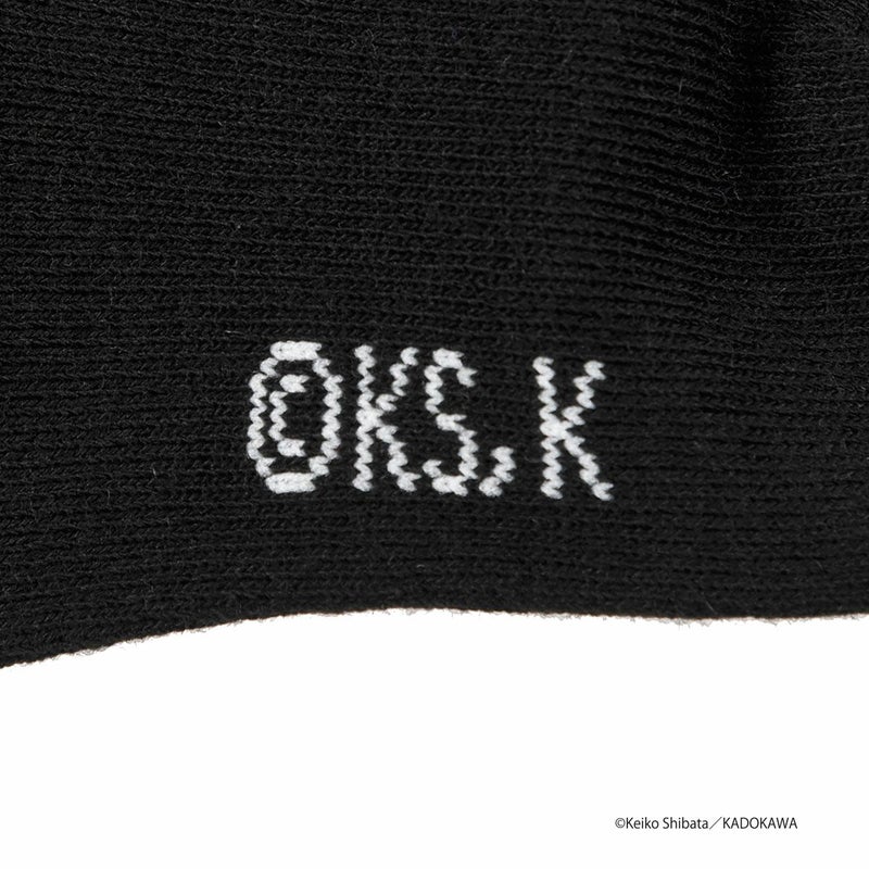 【パンどろぼう】 靴下 無地 刺繍 ショート丈 (369-25A6)