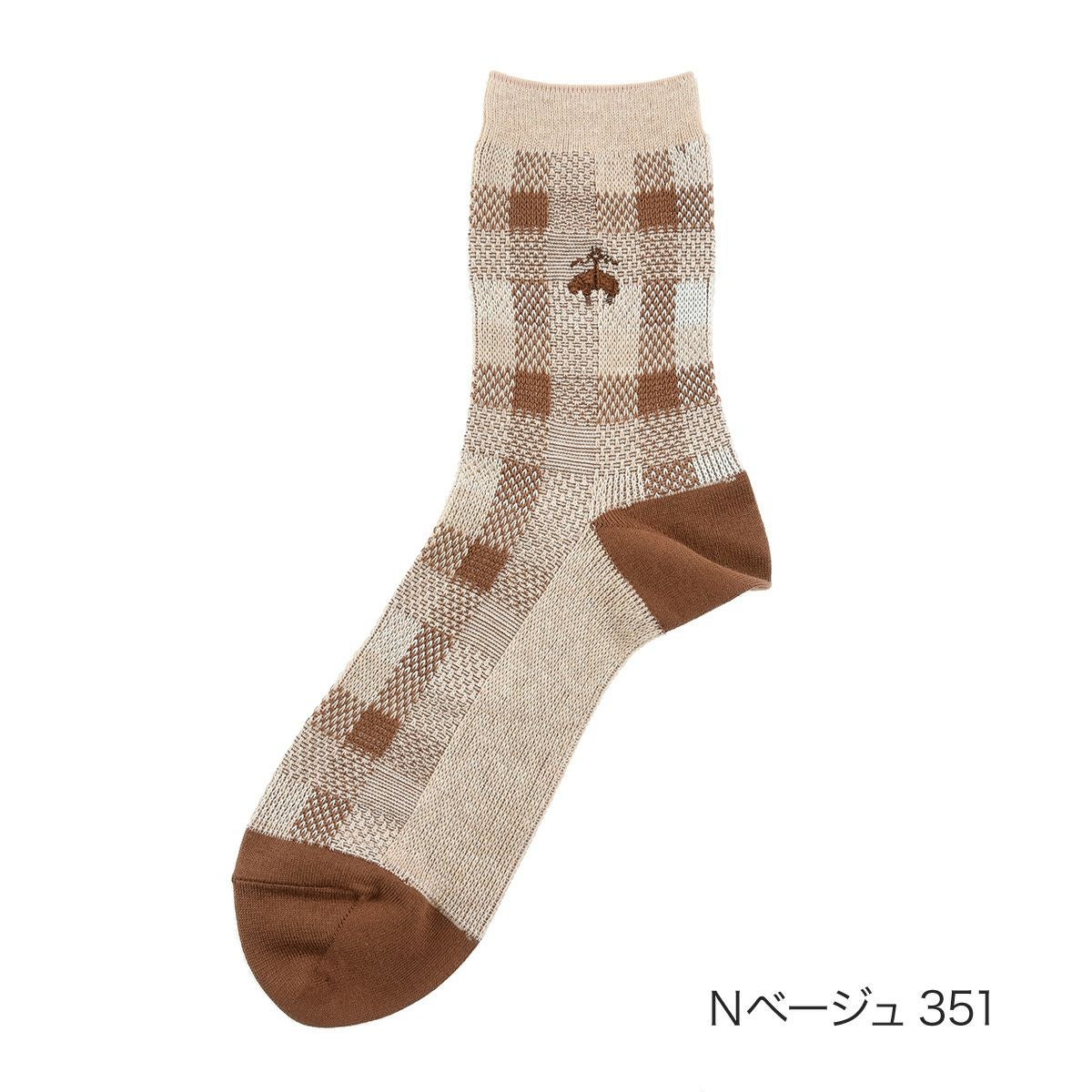 Brooks Brothers(ブルックス ブラザーズ)】 靴下 チェック柄 ミドル丈
