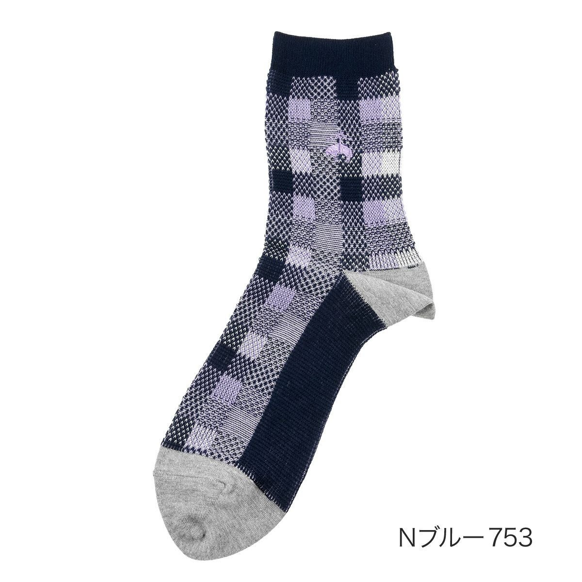 Brooks Brothers(ブルックス ブラザーズ)】 靴下 チェック柄 ミドル丈