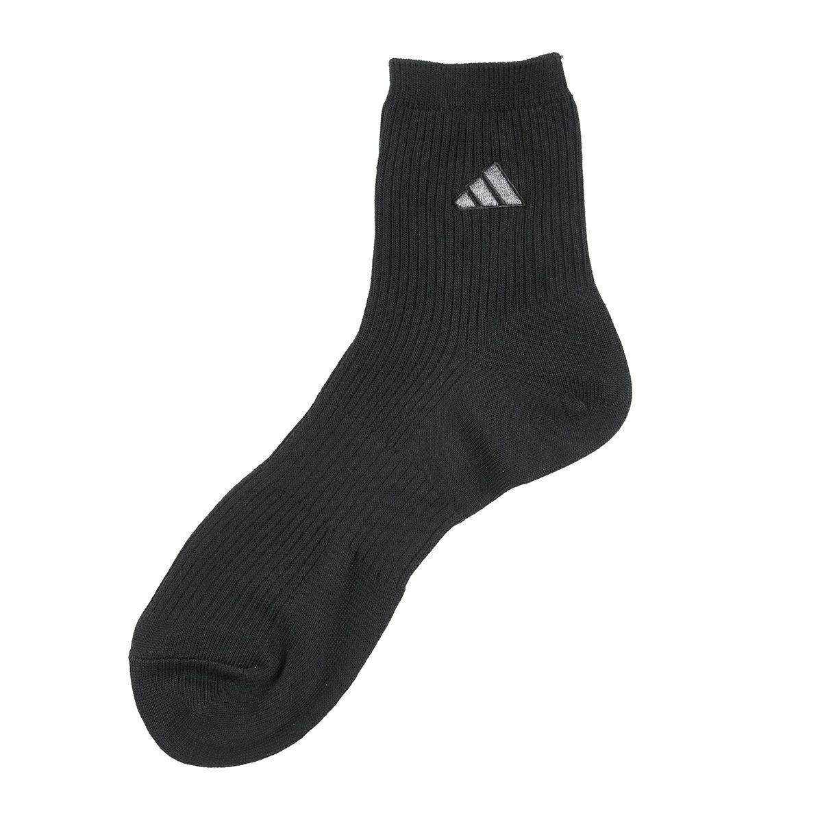 adidas(アディダス)】3足組 靴下 BASIC 無地 ロゴ ハーフ丈 土踏まず
