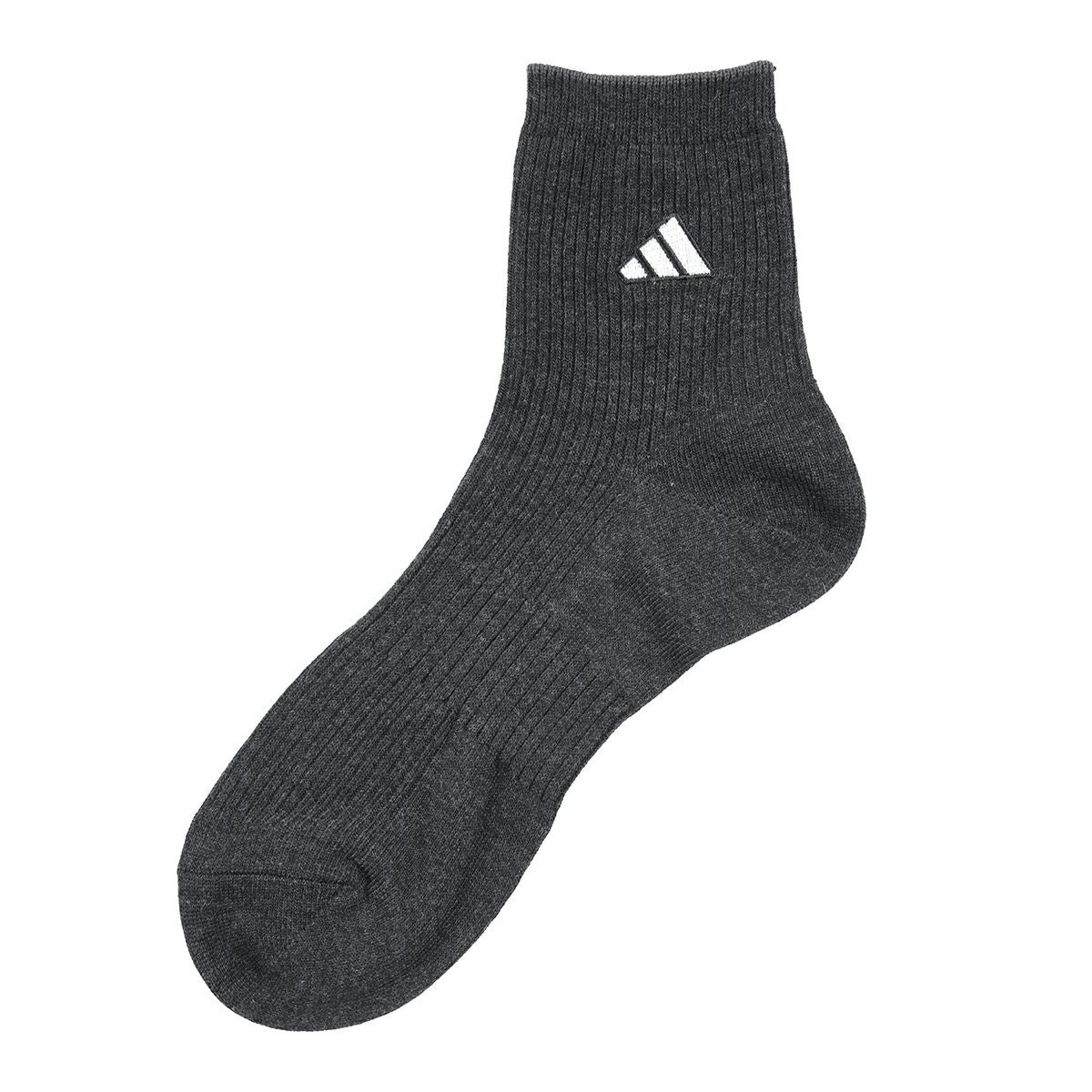 adidas(アディダス)】3足組 靴下 BASIC 無地 ロゴ ハーフ丈 土踏まず