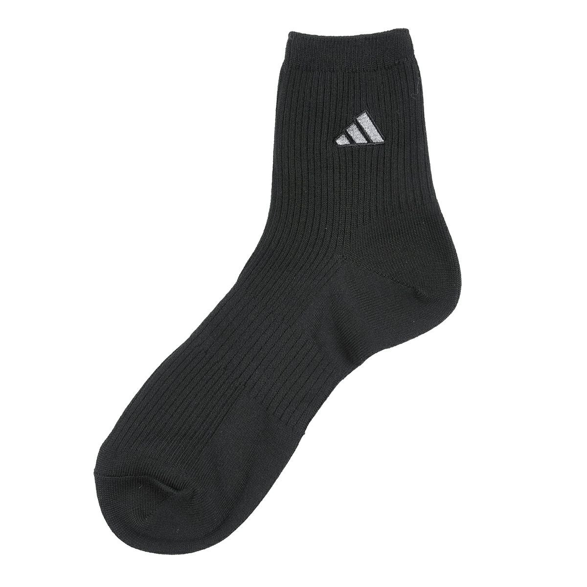 adidas(アディダス)】3足組 靴下 BASIC 無地 ロゴ ハーフ丈 土踏まず