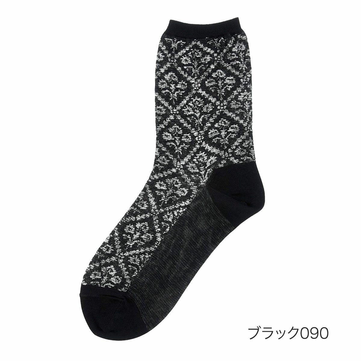 ANNA SUI(アナ スイ)】 靴下 フローラルダイヤモンド クルー丈 (3136
