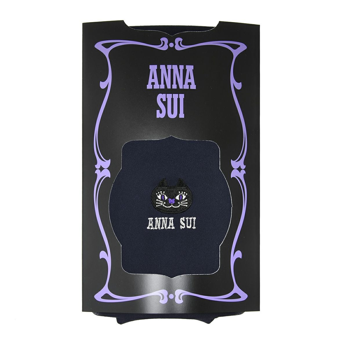 ANNA SUI(アナスイ)】 タイツ 無地 ティティ 左足首刺しゅう ネーム
