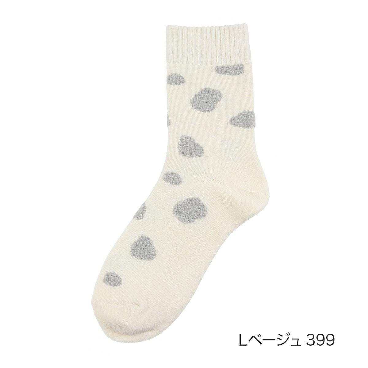 fukuske FUN(フクスケファン) ： あったか】 靴下 モヤモヤ柄 クルー丈