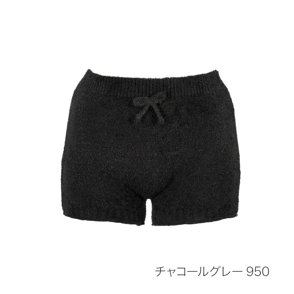 fukuske FUN(フクスケファン)】 オーバーパンツ 無地 1分丈 シャギー