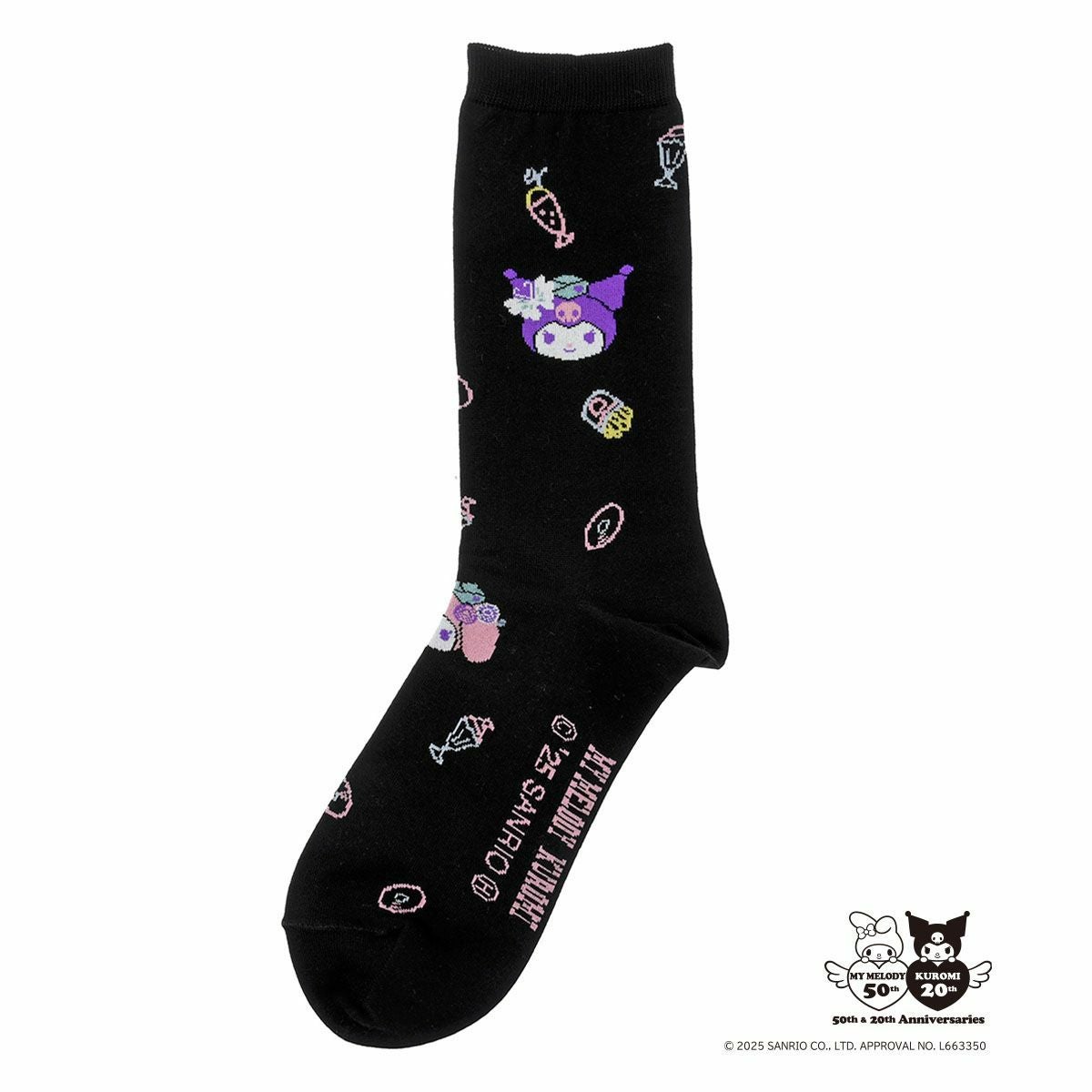 ANNA SUI(アナ スイ)】 靴下 マイメロディ クロミ 総柄 ミドル丈 (3136